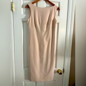 Elegant Shell Pink Sleeveless Dress.